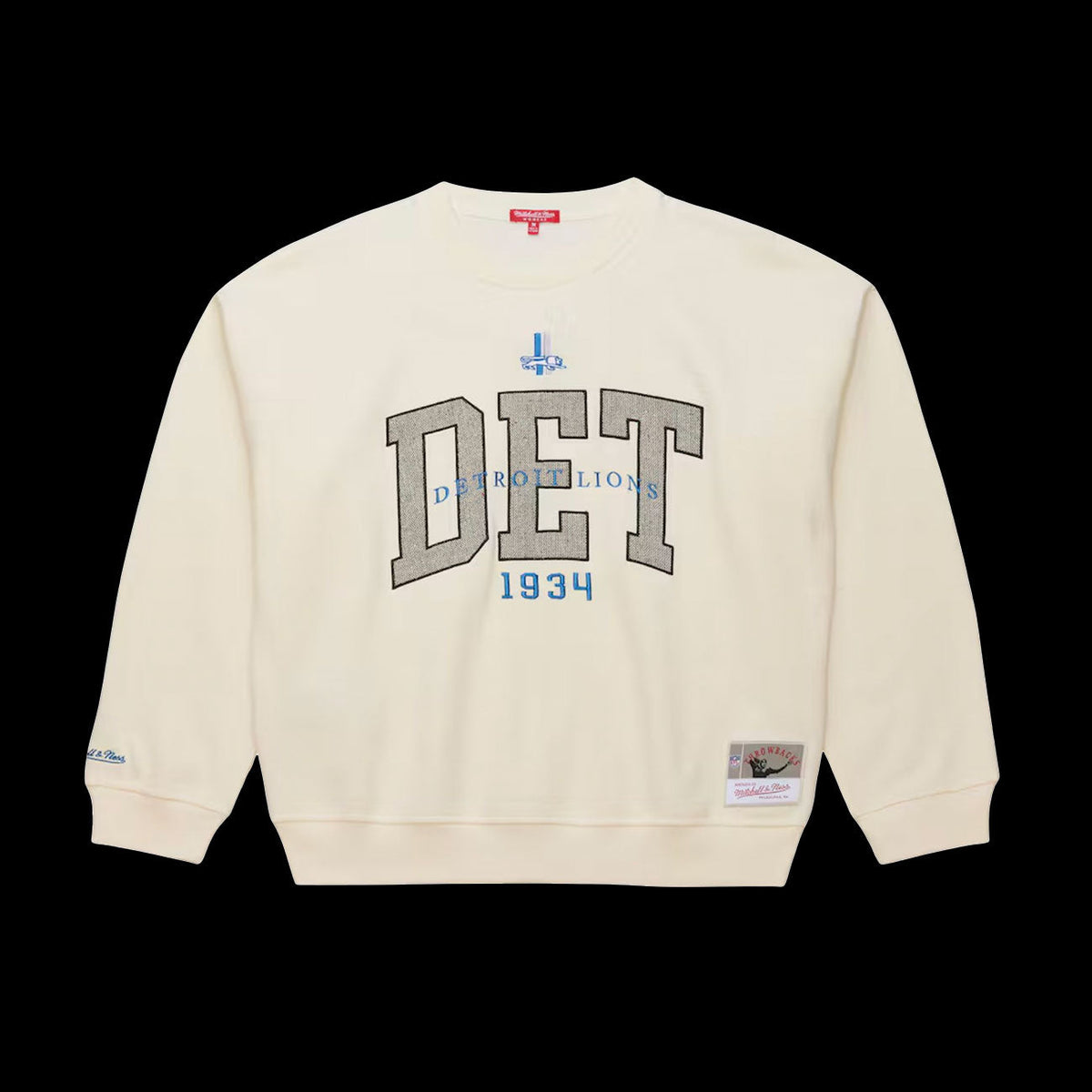 Mitchell & Ness Premium LT Lions Crewneck (Cream)