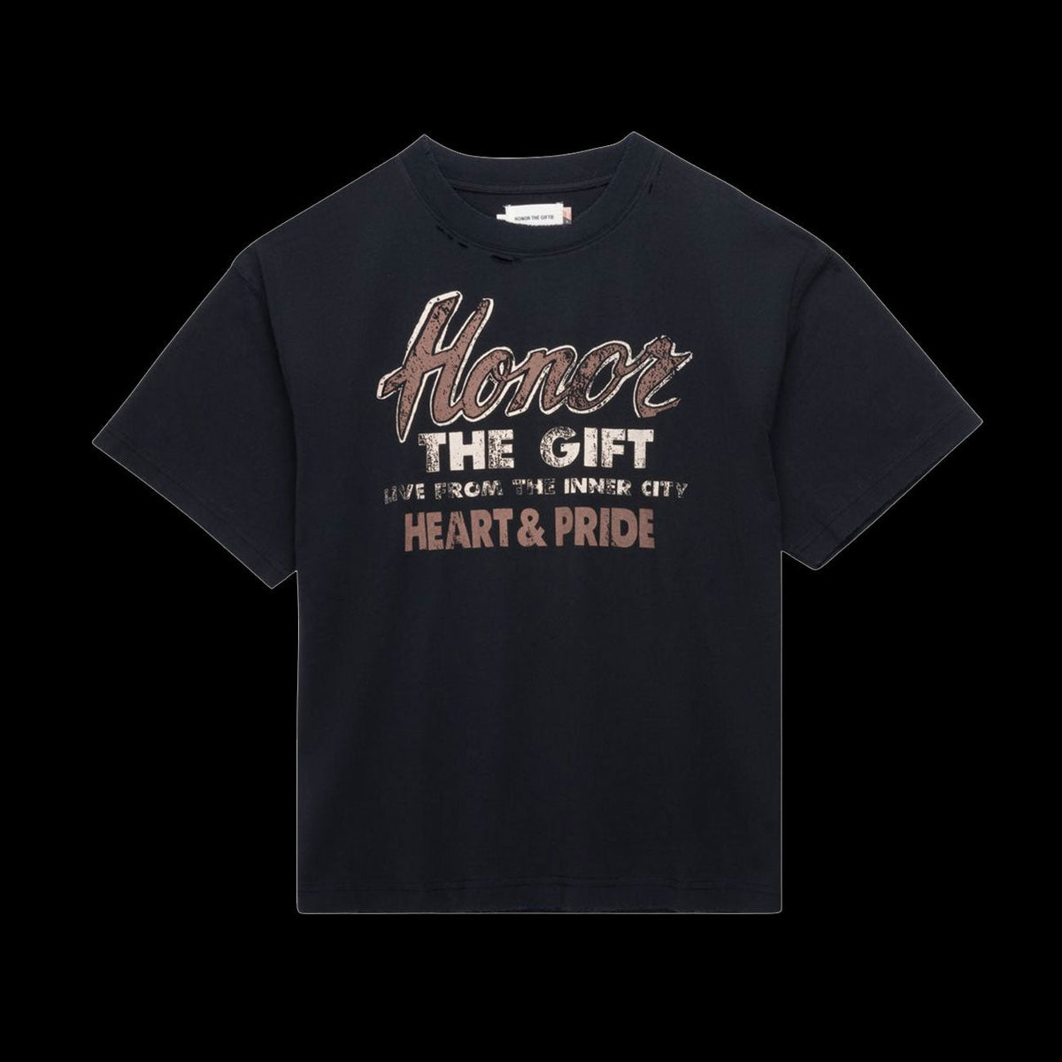 Honor The Gift Heart & Pride T-Shirt (Black)