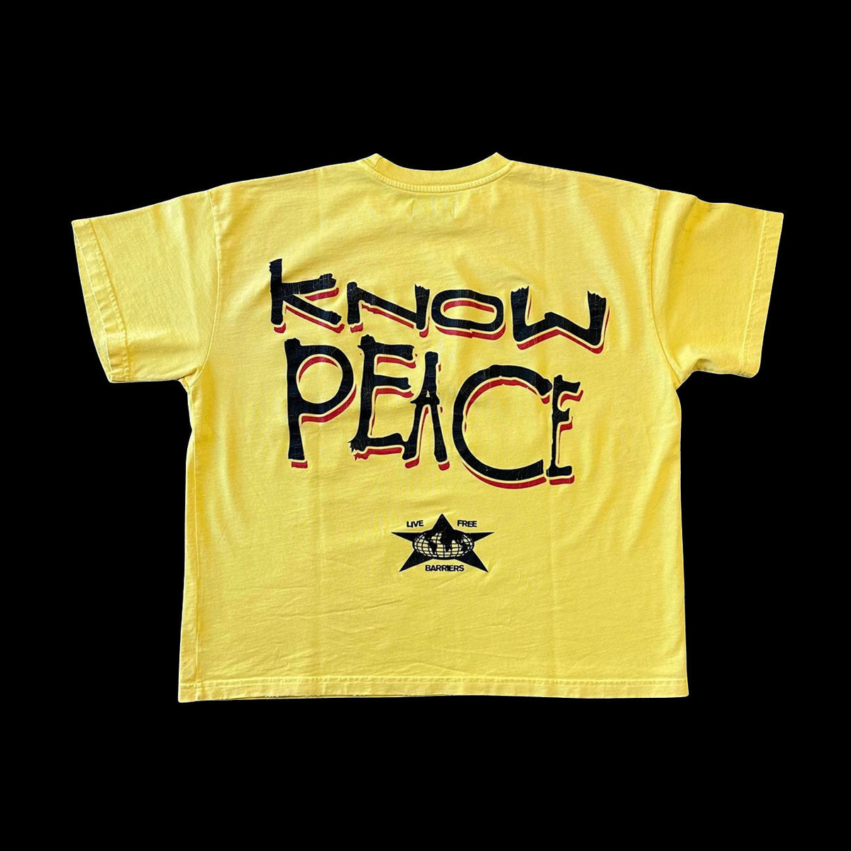 Barriers Know Justice Know Peace Boxy T-Shirt (Yellow)