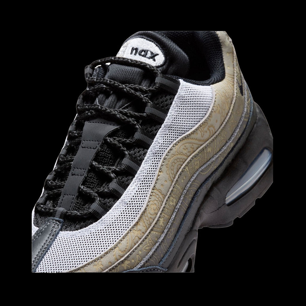 Nike Air Max 95 Big Bubble Leather (White/Black-Lt Graphite-Light Charcoal)