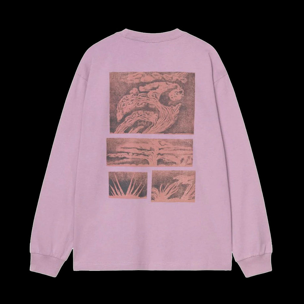 Carhartt WIp Emerge T-Shirt Long Sleeve (Gentle Purple Stone Washed)