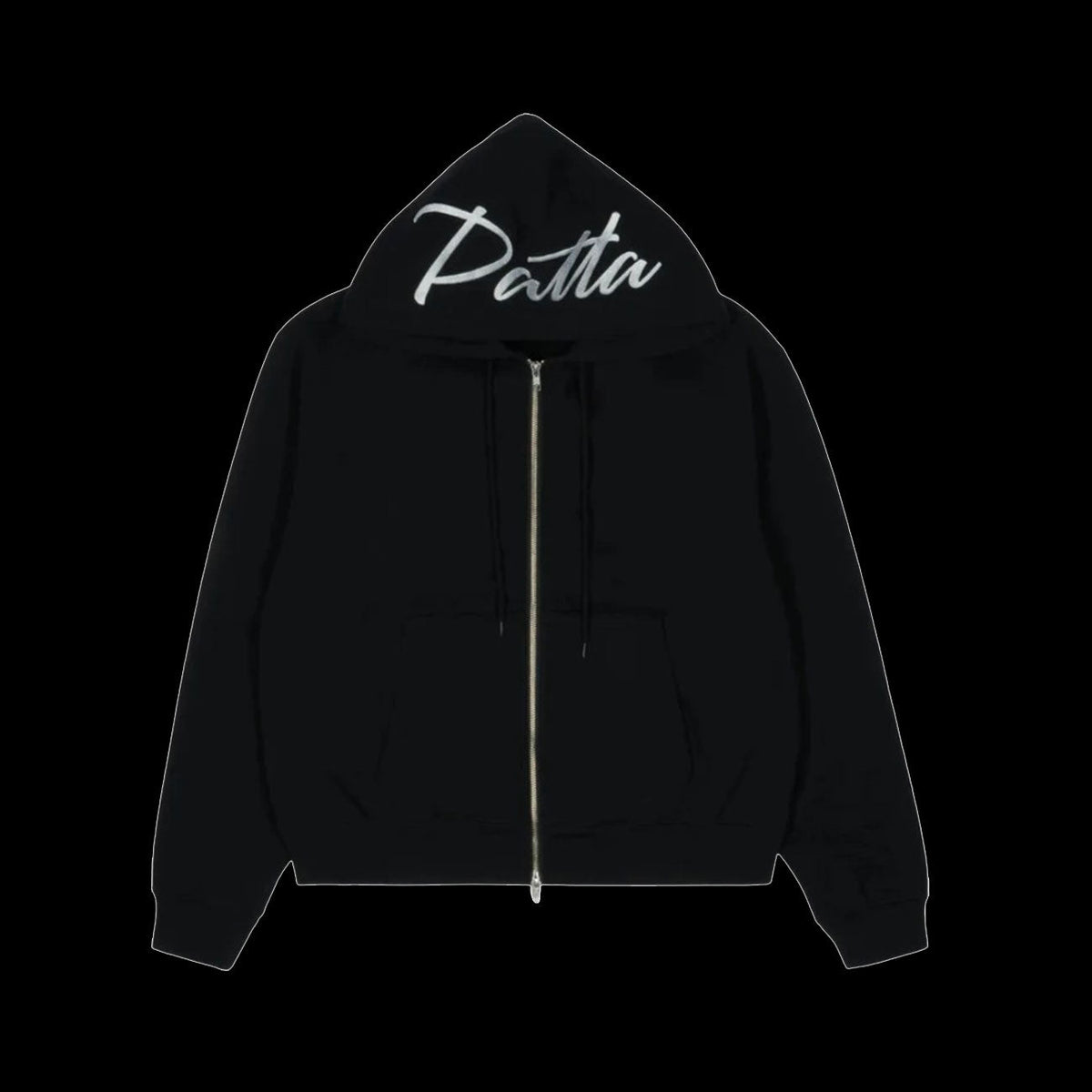 Patta Embro Classic Zip-Up Hoodie (Black)